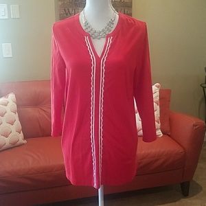 Lands End Red Top Size M 10-12